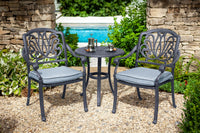 Amalfi Dining Chair Cast Aluminium Riven Grey w/Cushion - SOLD OUT
