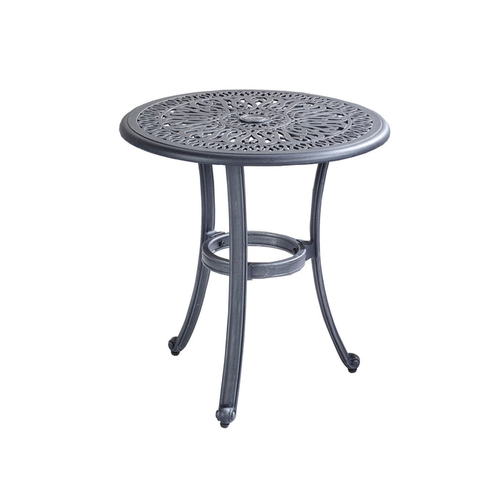 Amalfi Table Round 62cm Riven Grey Cast Aluminium - 1PC ONLY