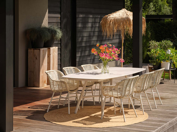 Benevento Table Oval Ceramic Top Garden / Outdoor Furniture Hartman