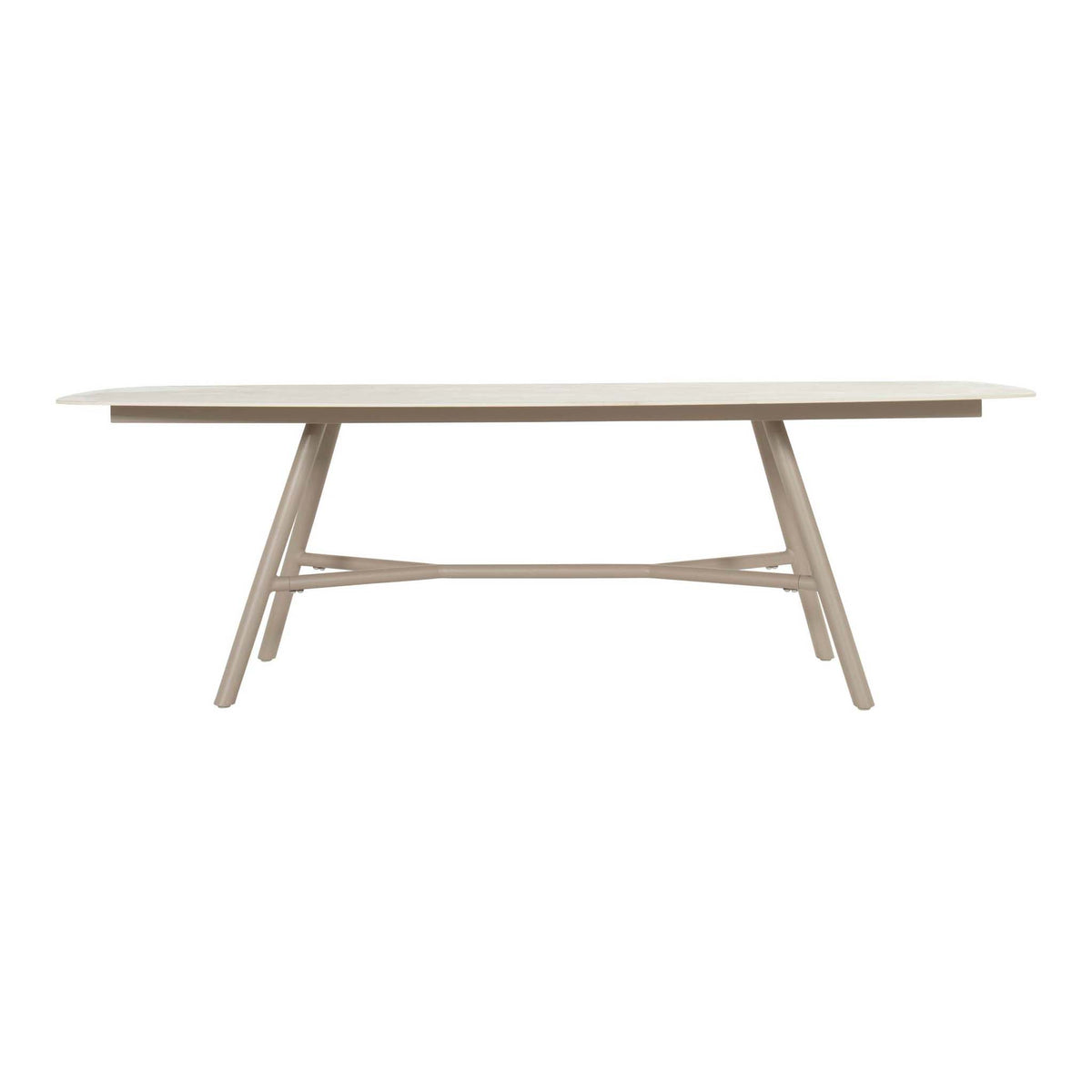Benevento Table Oval 240x110cm Taupe w/Ceramic Top