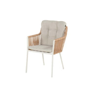 Cairo Dining Chair White w/Rope & Cushions