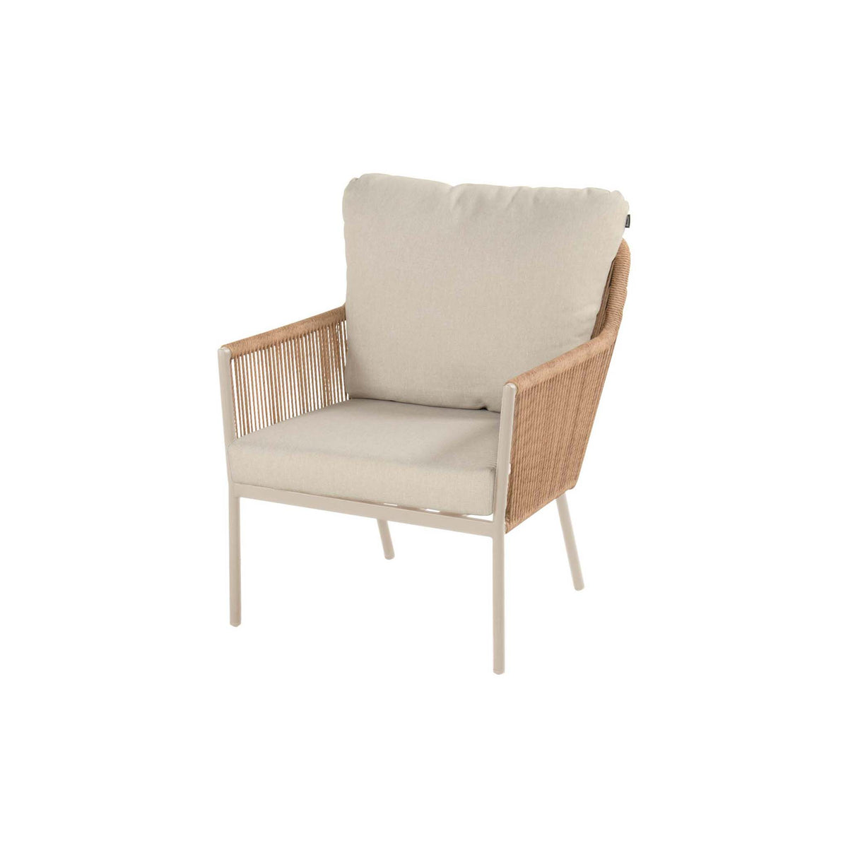Cairo Lounge Chair Alu Sand w/Rope