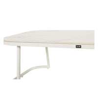 Corsica Coffee Table 120x60x40cm Alu White w/Ceramic Top