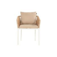Corsica Dining Chair White w/Rope & Cushions