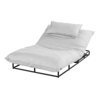 Emma Lounge Bed Black Alu w/Sunbrella Outdoor Fabric Marble