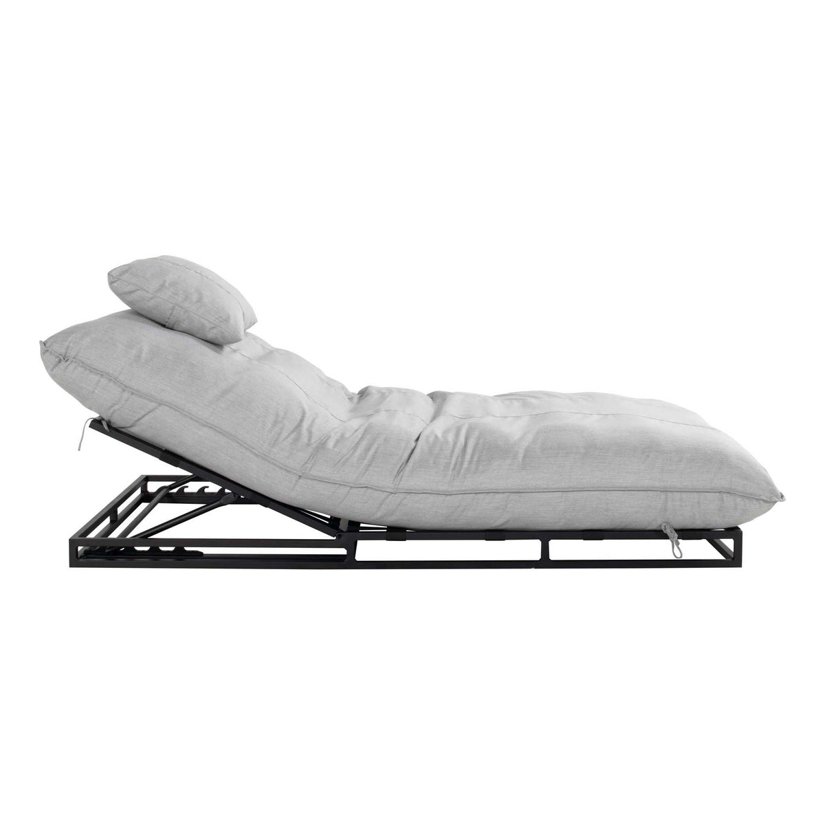 Emma Lounge Bed Black Alu w/Sunbrella Outdoor Fabric Marble