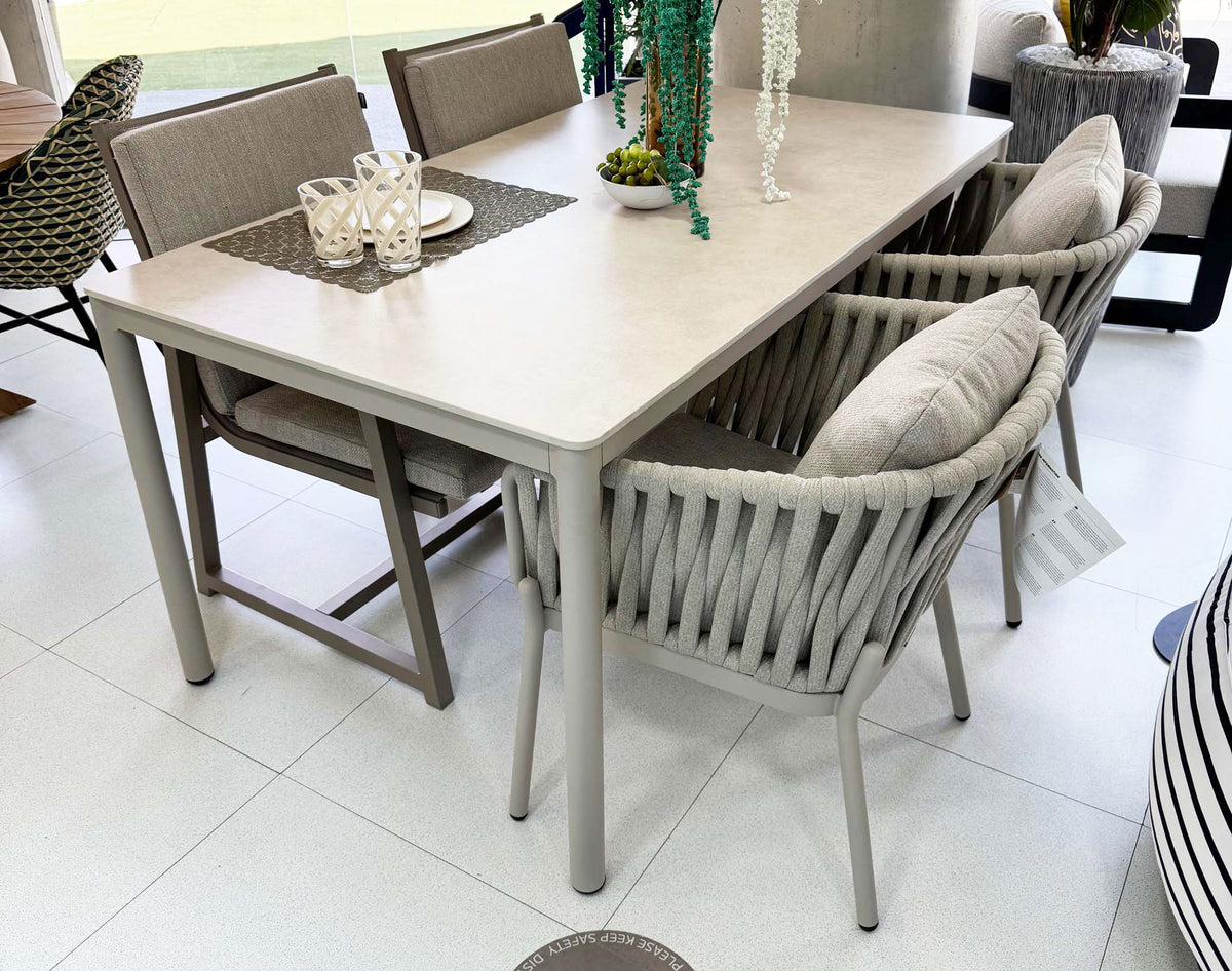 Espen Table 160x90cm Sand w/Ceramic Top