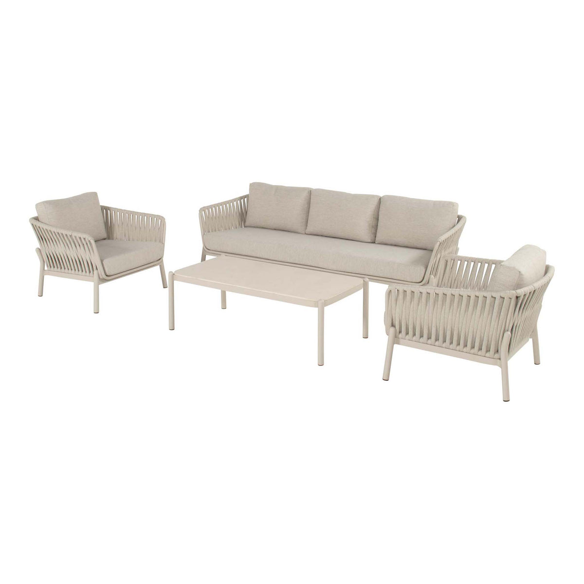 Espen Coffee Table 122x62x41cm Alu Sand w/Ceramic Top