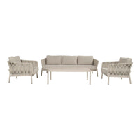 Espen Coffee Table 122x62x41cm Alu Sand w/Ceramic Top