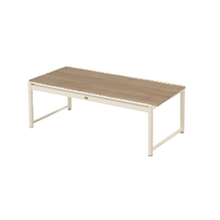 Fontaine Coffee Table 120x60x43cm Sand w/Teak Wood Top