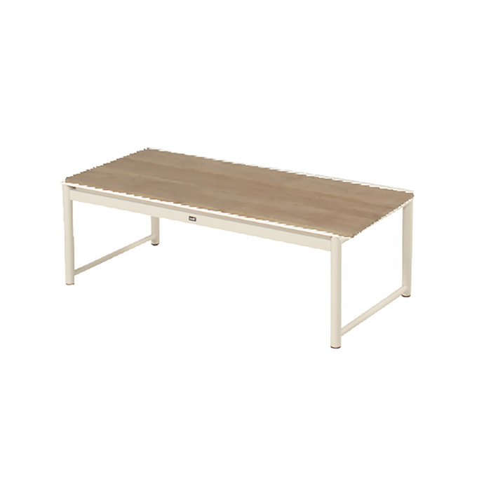 Fontaine Coffee Table 120x60x43cm Sand w/Teak Wood Top