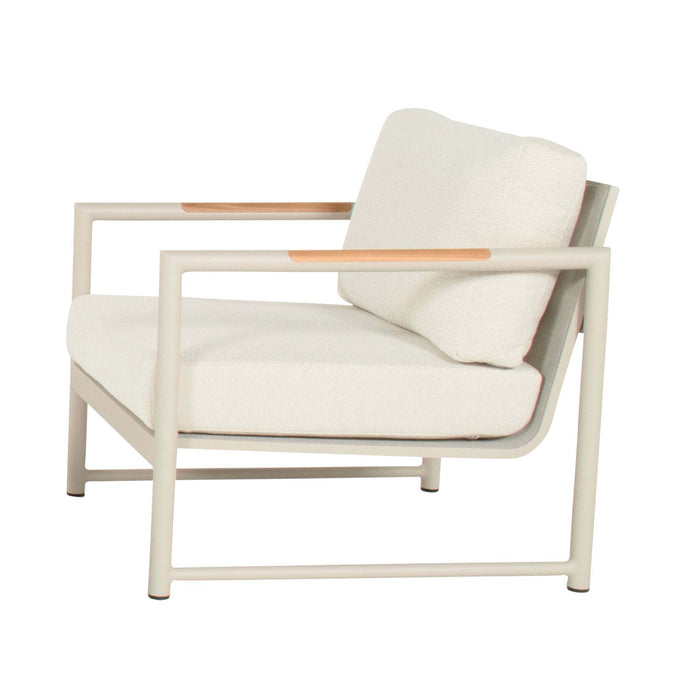 Fontaine Lounge Chair Sand w/Teak Wood Armrest - COMING SPRING 2026