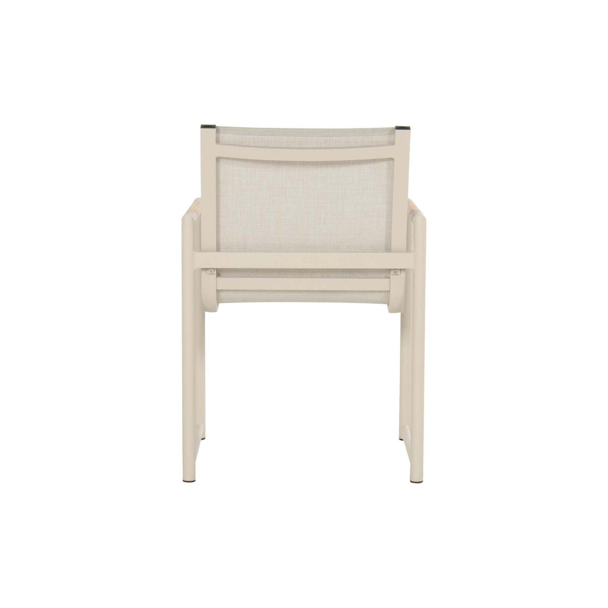 Fontaine Dining Chair Sand w/Teak Wood Armrests