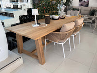 Corsica Dining Chair White w/Rope & Cushions
