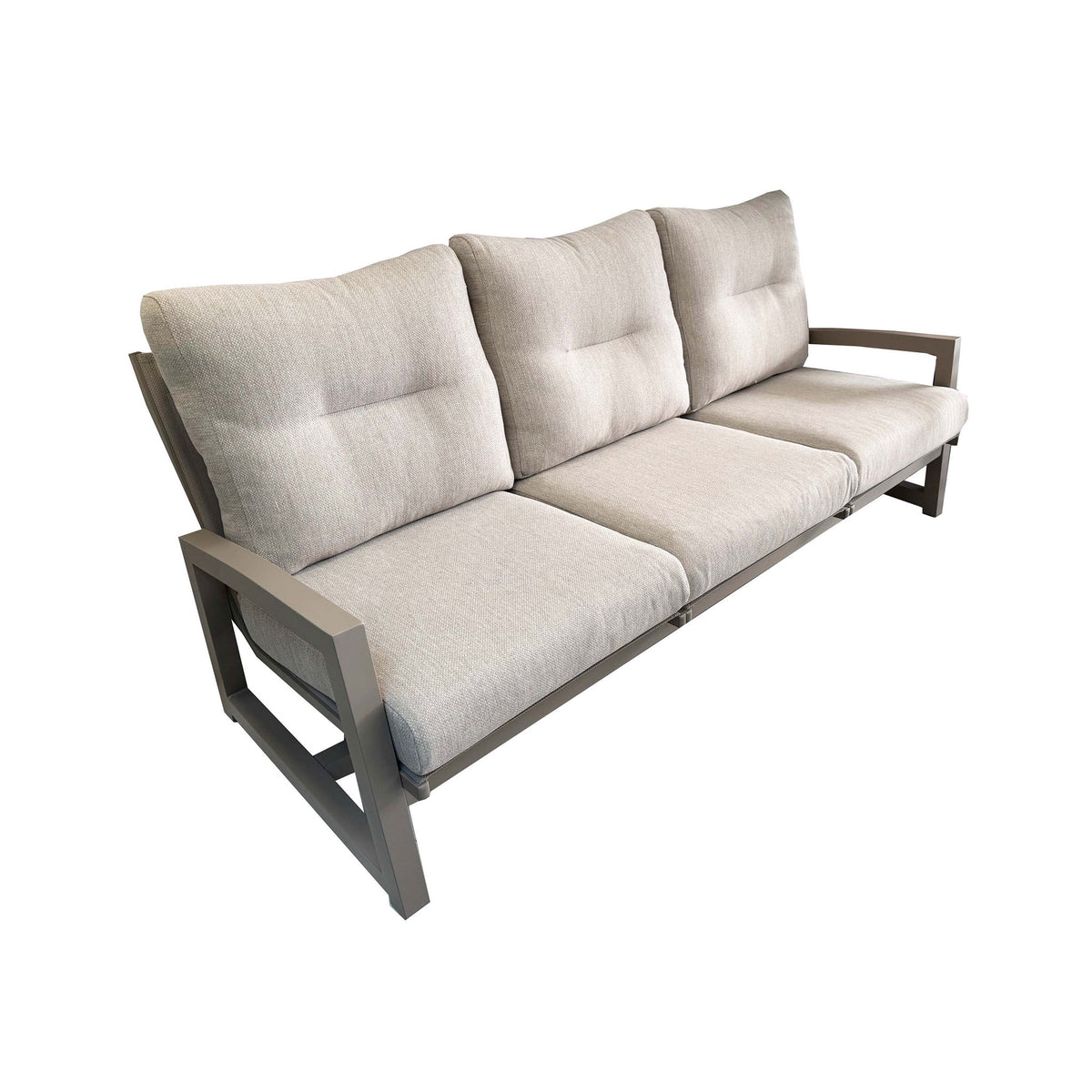 Gio 3 Seater Sofa Taupe Alu