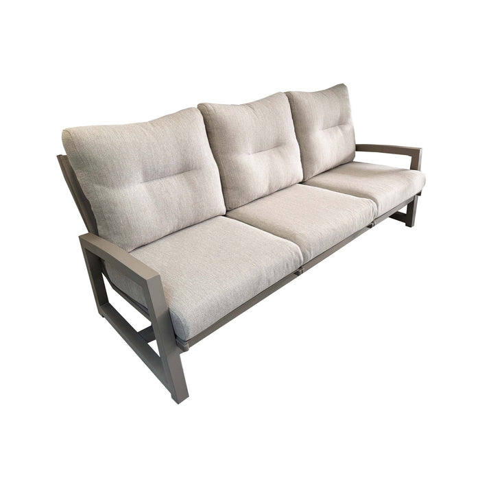 Gio 3 Seater Sofa Taupe Alu