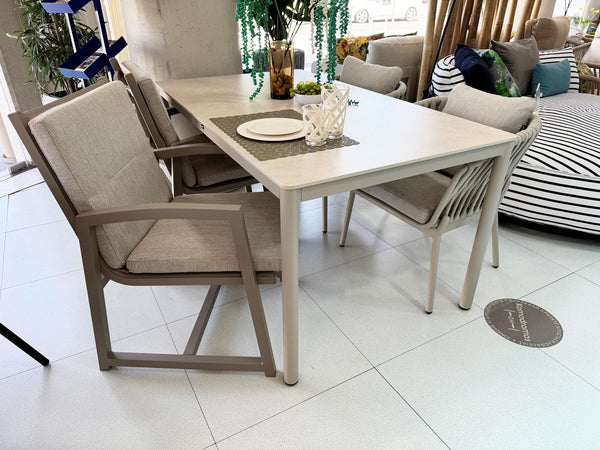 Espen Table 160x90cm Sand w/Ceramic Top
