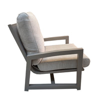 Gio 3 Seater Sofa Taupe Alu