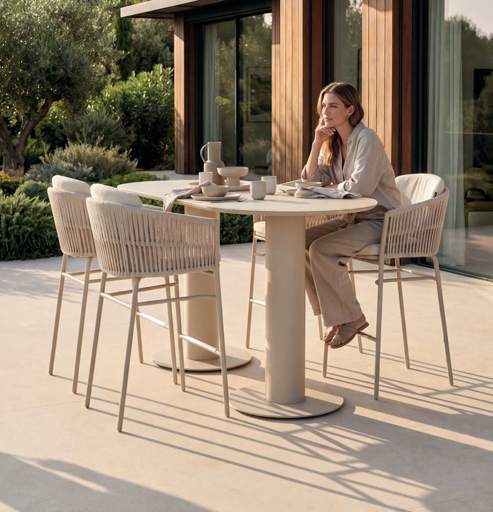 Girona Bar Table & Sevilla Bar Stool Sand