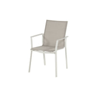 Lea Dining Chair White w/Beige Textilene - SOLD OUT
