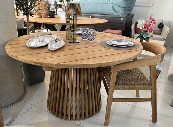 Luna Table Round 130cm All Teak Wood - 2PCS ONLY