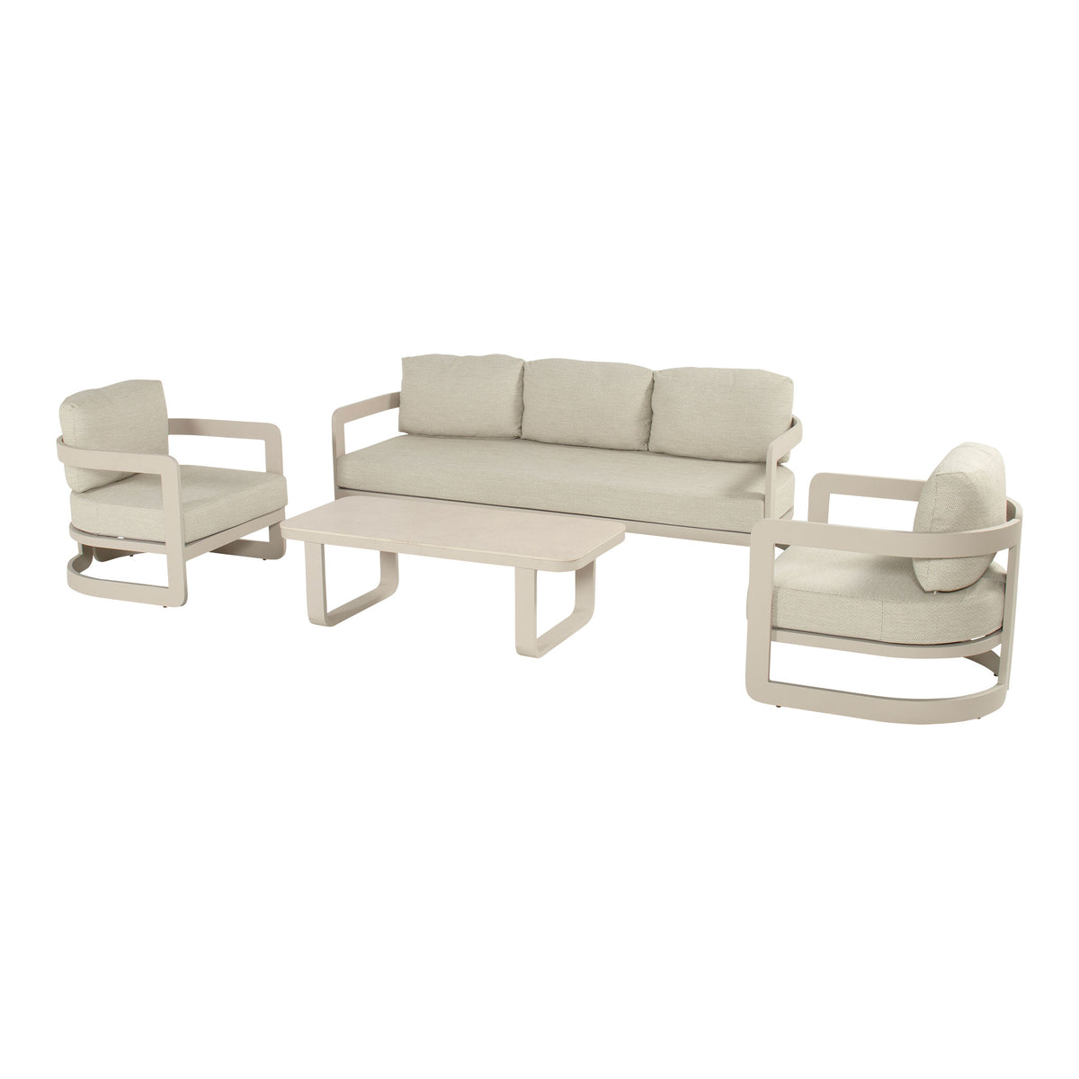 BUYS AS A SET: Milano Lounge Sofa Set Alu Sand