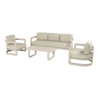 BUYS AS A SET: Milano Lounge Sofa Set Alu Sand
