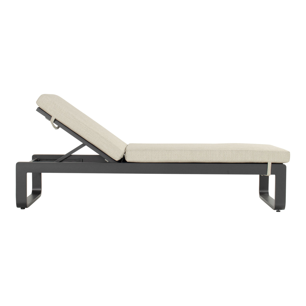 Milano Lounger Alu Charcoal w/Cushion - COMING SPRING 2026