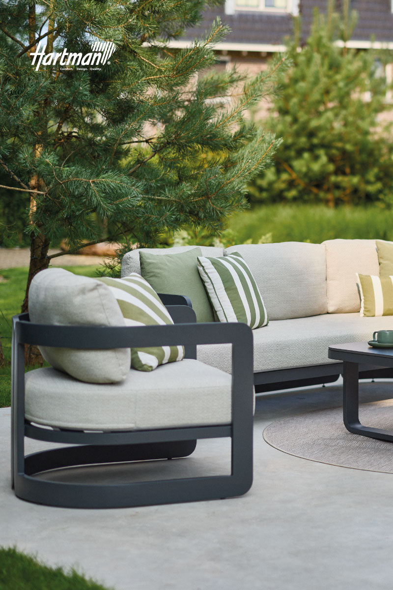 BUY AS A SET: Milano Lounge Sofa Set Alu Charcoal