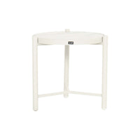 Nika Side Table Ø45xH:47cm Alu Taupe w/Glass Top