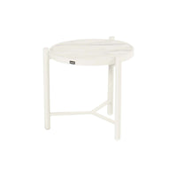 Nika Side Table Ø45xH:47cm Alu Taupe w/Glass Top