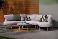 BUY AS A SET: Palma Lounge Sofa Set Alu Sand w/Round Coffee Table - COMING AGAIN END OF JULY 2026