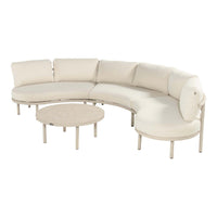 BUY AS A SET: Palma Lounge Sofa Set Alu Sand w/Round Coffee Table - COMING AGAIN END OF JULY 2026