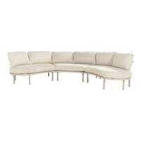 BUY AS A SET: Palma Lounge Sofa Set Alu Sand w/Round Coffee Table - COMING AGAIN END OF JULY 2026