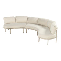 BUY AS A SET: Palma Lounge Sofa Set Alu Sand w/Round Coffee Table - COMING AGAIN END OF JULY 2026
