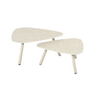 Rana Coffee Tables (Set of 2pcs) Alu Beige w/Ceramic Top  - COMING AGAIN END OF JULY 2026