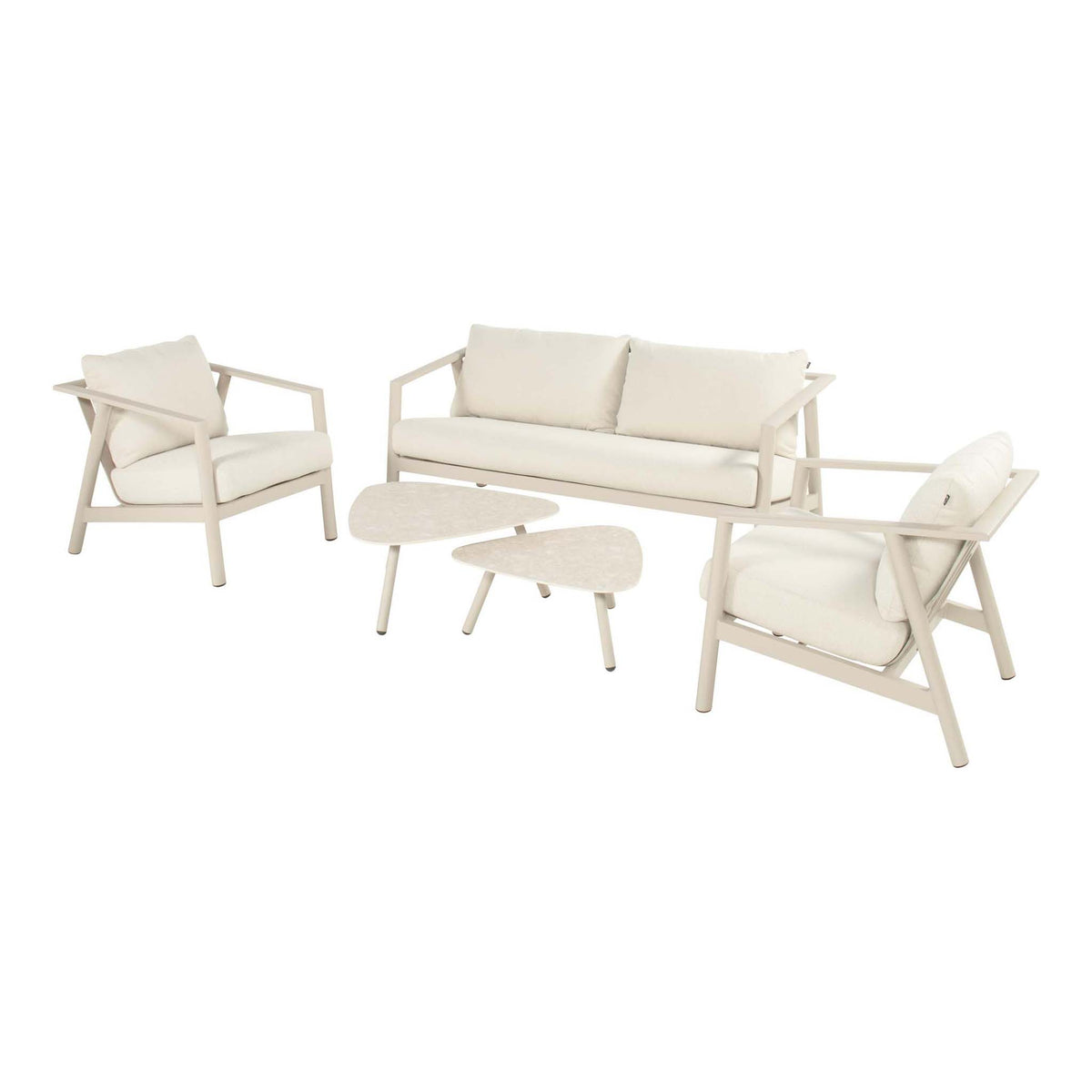BUY AS A SET: Rana Lounge Sofa Set Alu Beige  - COMING AGAIN SEPT 2026