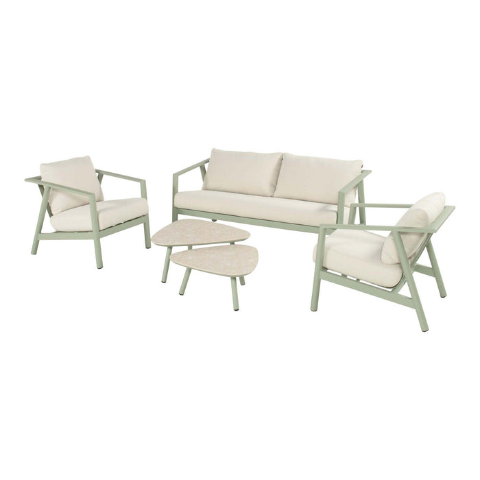 BUY AS A SET: Rana Lounge Sofa Set Alu Soft Green