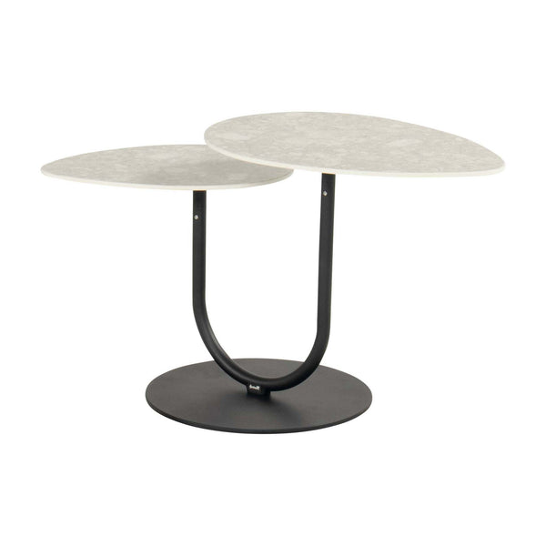 Rota Duo Side Table Alu Black w/Ceramic Top