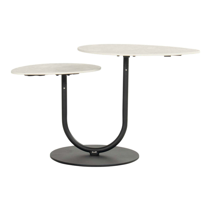 Rota Duo Side Table Alu Black w/Ceramic Top