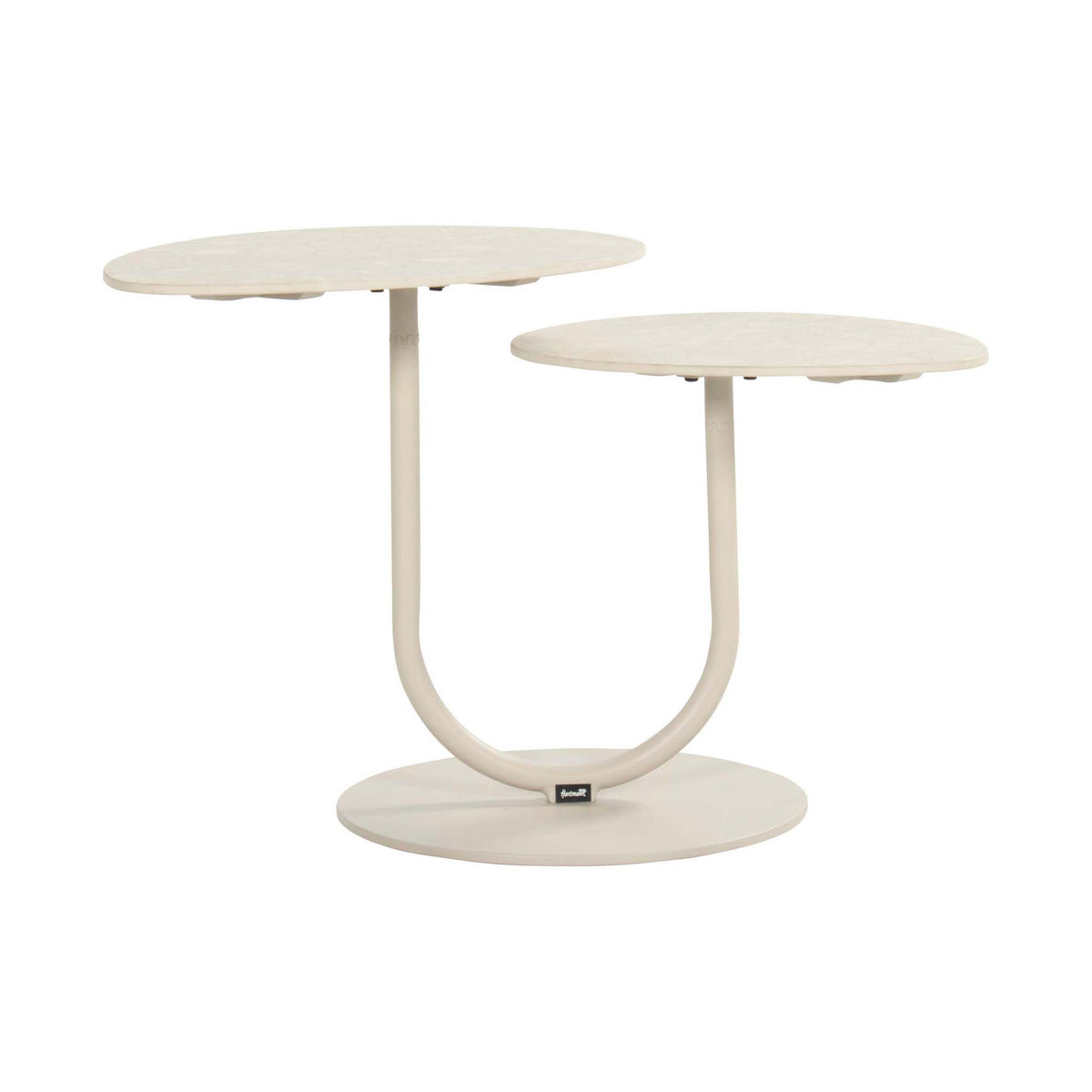 Rota Duo Side Table Alu Sand w/Ceramic Top