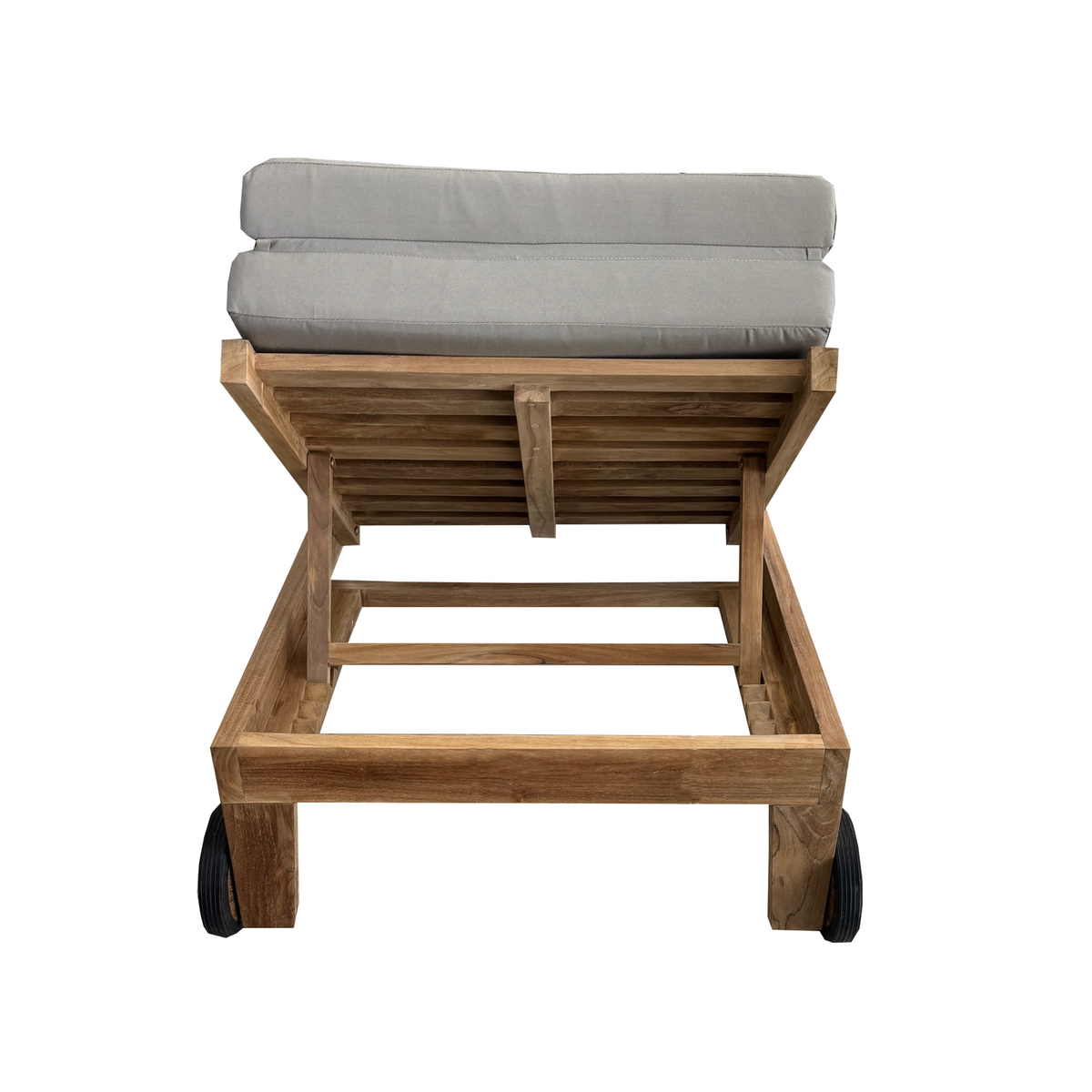 Salvo Lounger Teak Wood w/Wheels & Cushion - COMING JUNE 2026