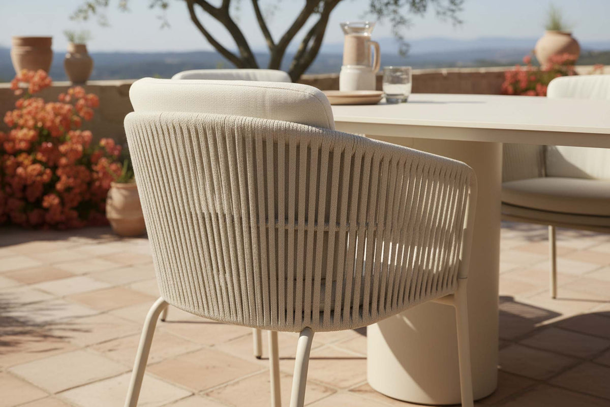 Sevilla Dining Chair Alu Sand w/Rope - 12PCS ONLY