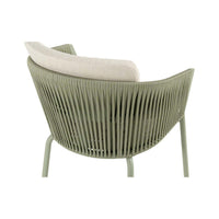 Sevilla Dining Chair Alu Soft Green w/Rope