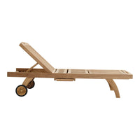 Skagen Lounger Teak Wood w/Wheels - COMING SPRING 2026