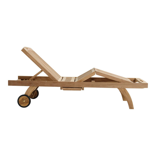 Skagen Lounger Teak Wood w/Wheels - COMING SPRING 2026