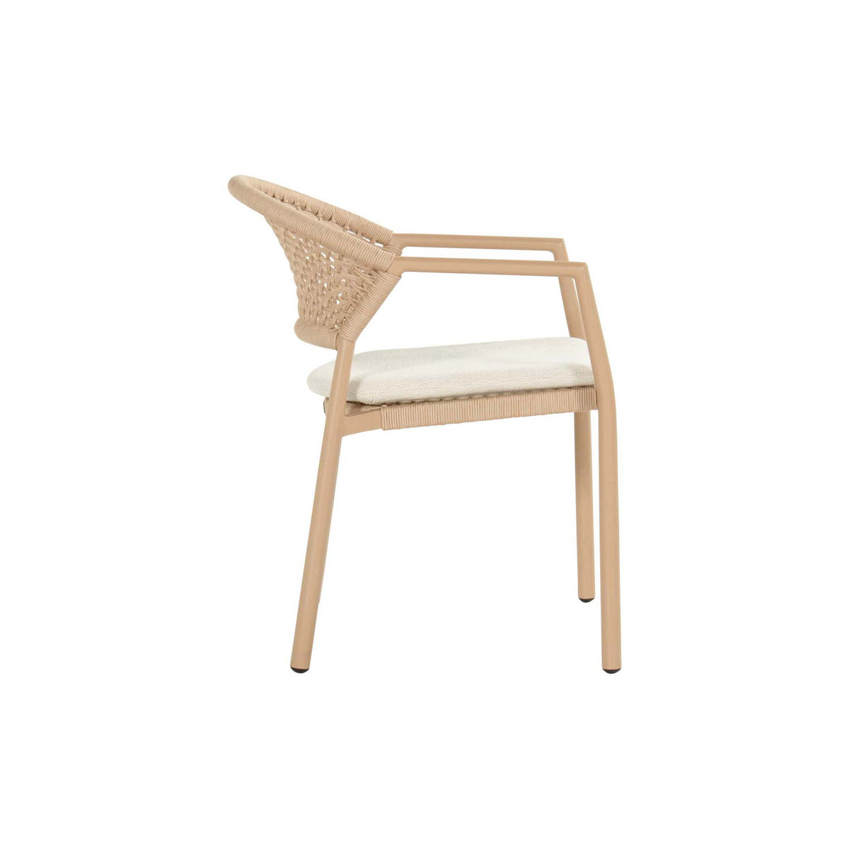 Taragona Stacking Chair Alu Cappuccino w/Rope