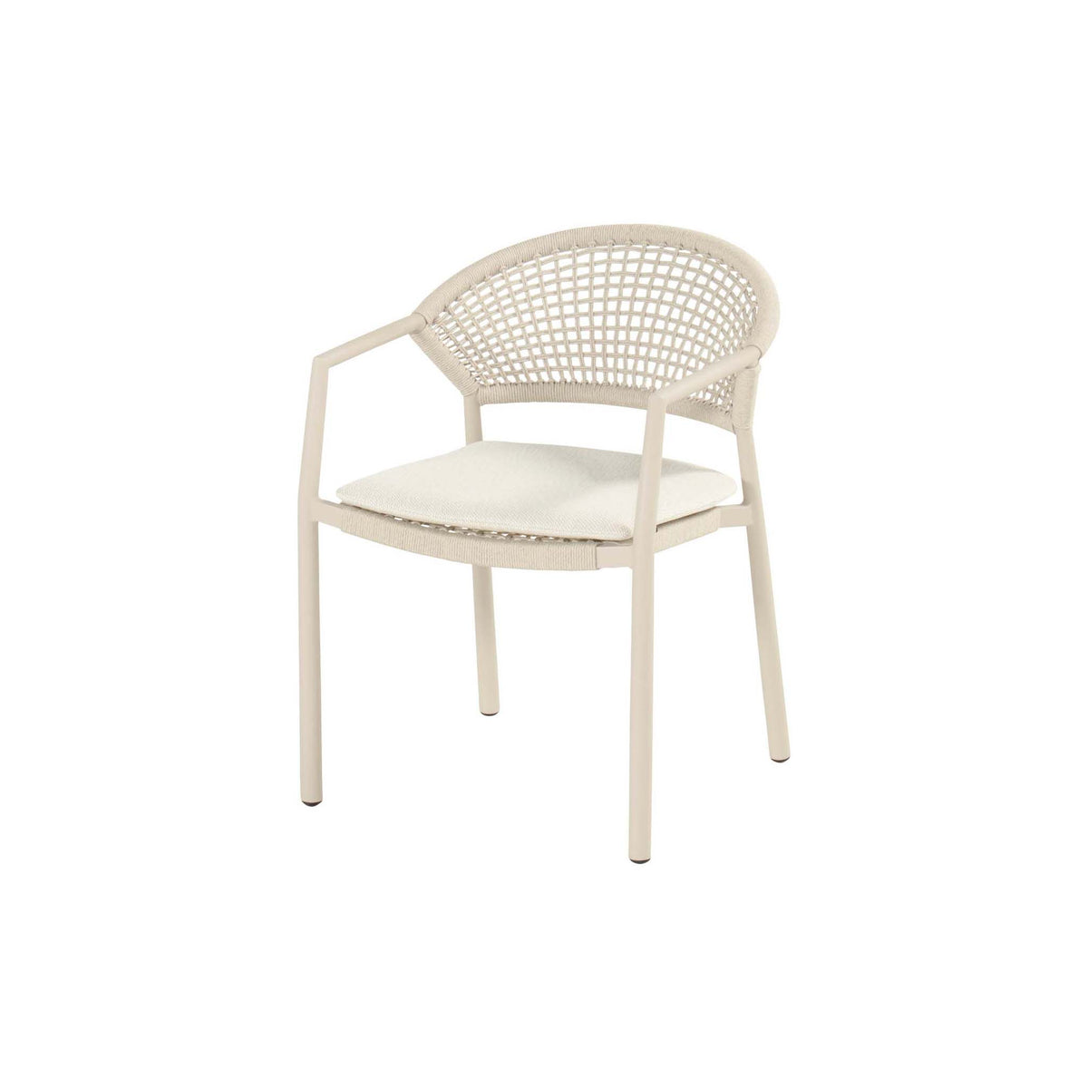 Taragona Stacking Chair Alu Cappuccino w/Rope