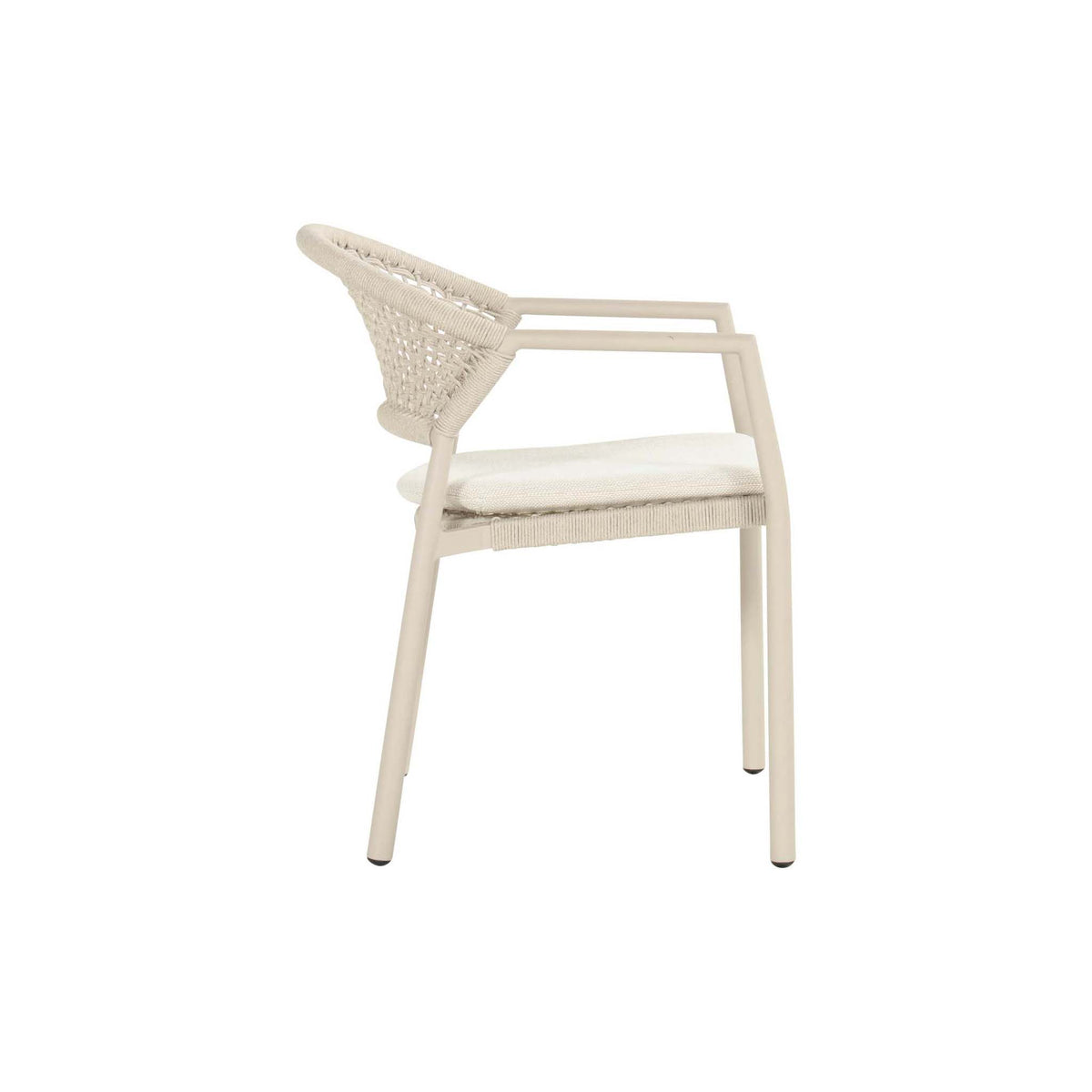Taragona Stacking Chair Alu Sand w/Rope - COMING AGAIN JUNE 2026