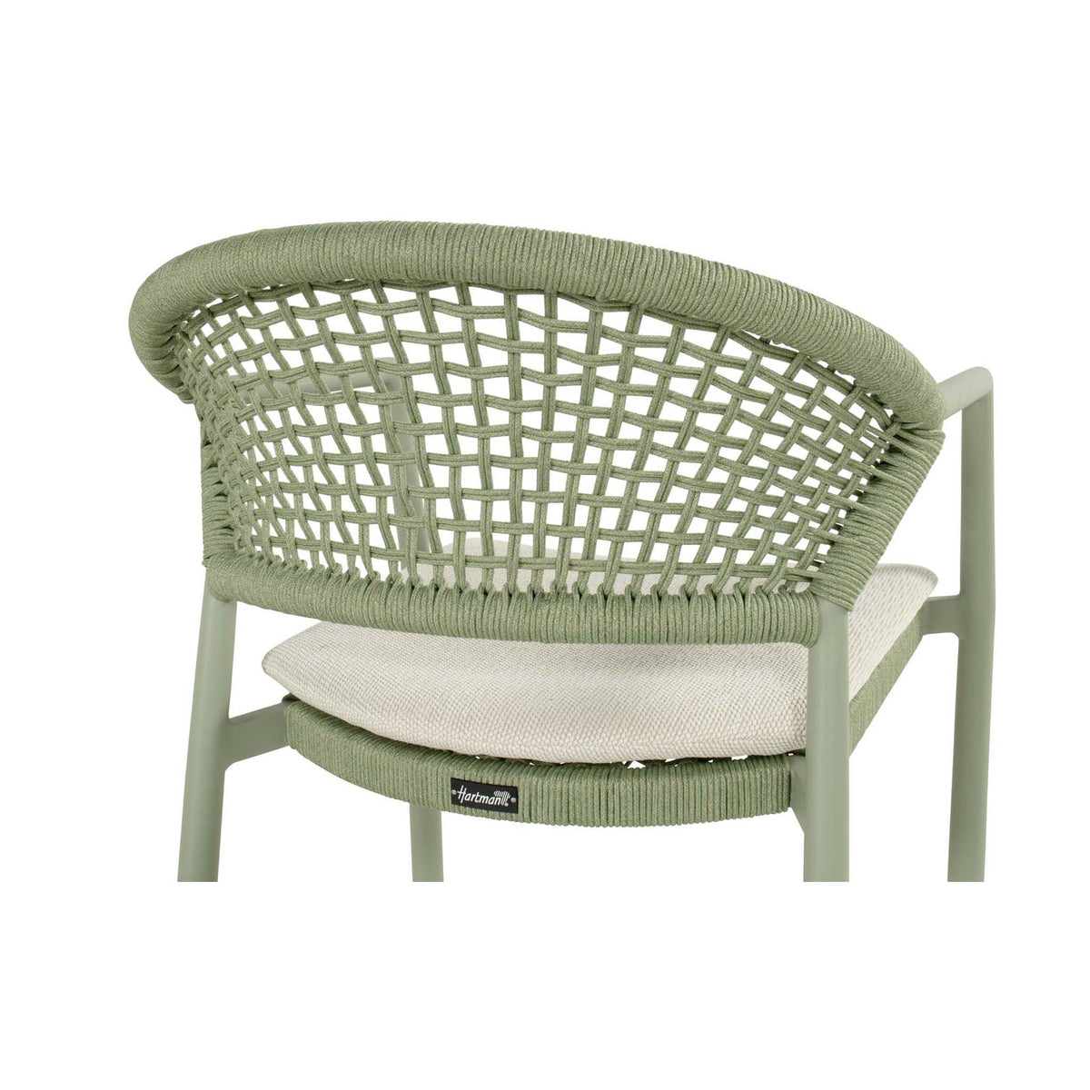 Taragona Stacking Chair Alu Soft Green w/Rope
